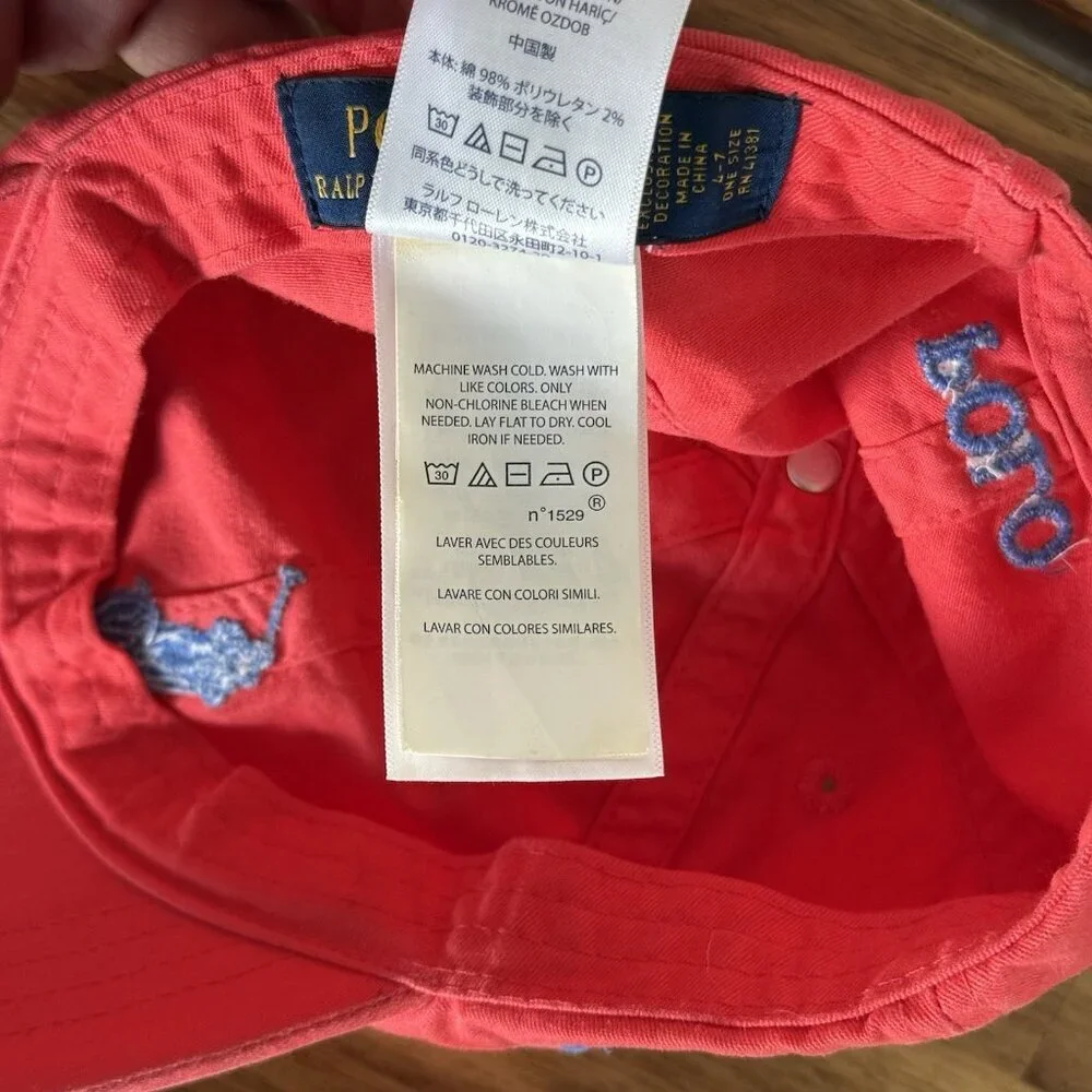 Polo Ralph Lauren‎ Red And Blue Hat Toddler One Size 4-7 Pony Preppy Classic